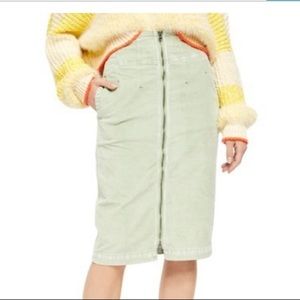 Free people corduroy midi skirt